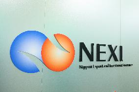 Signboard and logo of Nippon Export and Investment Insurance (NEXI)